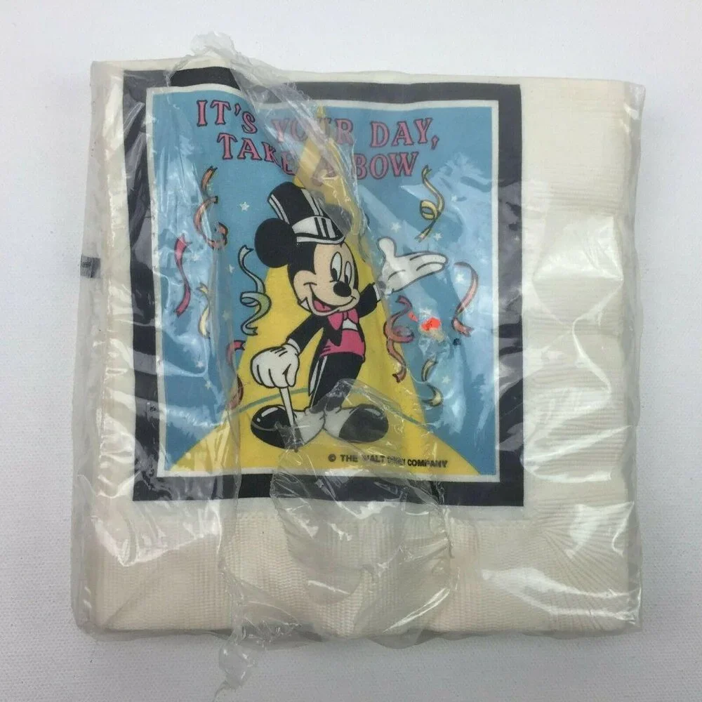 Vintage Contempo Walt Disney Mickey Mouse 3 Ply Birthday Party Luncheon Napkins